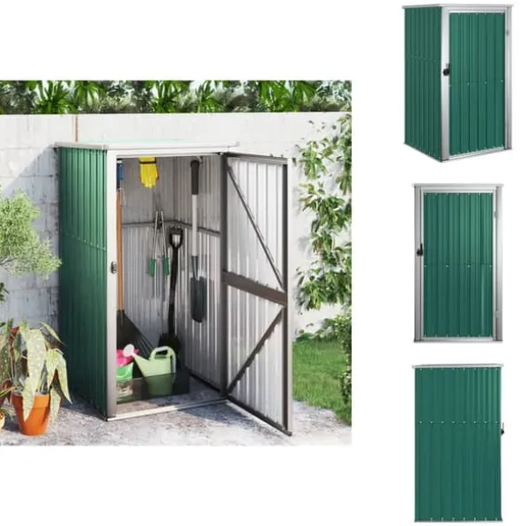 Skure & Redskabsskure - Living redskabsskur til haven 88x89x161 cm galvaniseret stål grøn