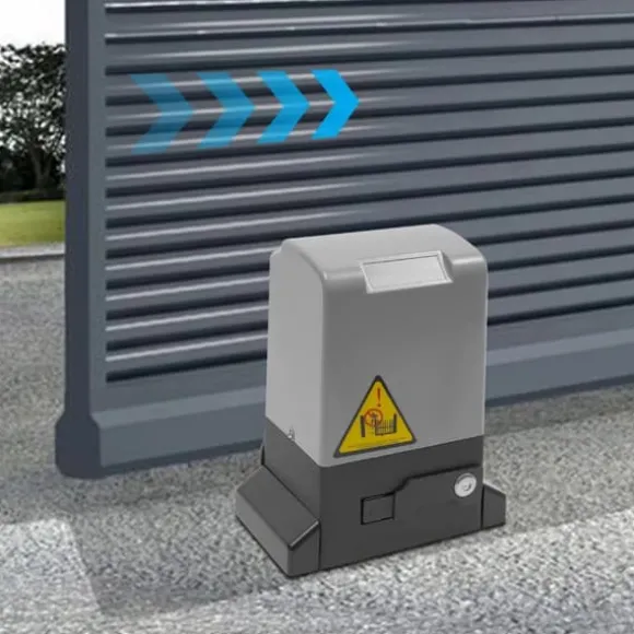 Skydeportsåbner - Portmotor - 370 W - IP44 - Maks 600 kg - 1400 omdr./min - 12 m/min - Fjernbetjening & nøgler - Grå
