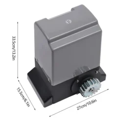 Skydeportsåbner - Portmotor - 370 W - IP44 - Maks 600 kg - 1400 omdr./min - 12 m/min - Fjernbetjening & nøgler - Grå