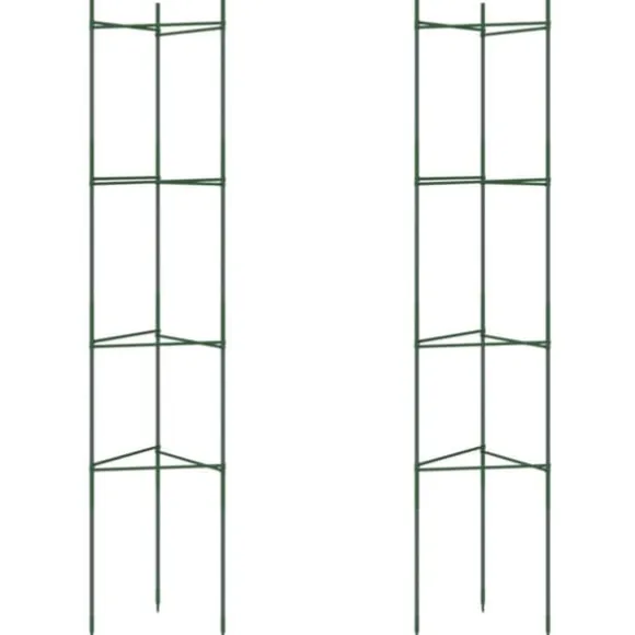 Slidstærkt espalier til tomater - Justerbart 2 stk. | Stål & PP | Højde: 154 cm