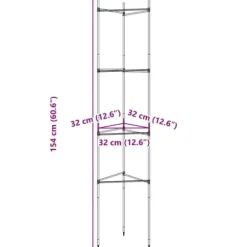 Slidstærkt espalier til tomater - Justerbart 2 stk. | Stål & PP | Højde: 154 cm