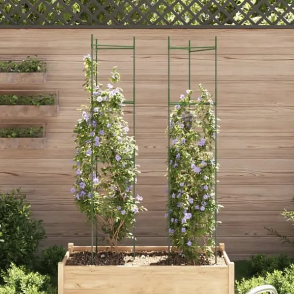 Slidstærkt espalier til tomater - Justerbart 2 stk. | Stål & PP | Højde: 154 cm