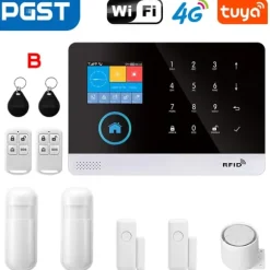 Smart Alarm System, Multi-Channel Alerts, Nem Installation,B, EU stik