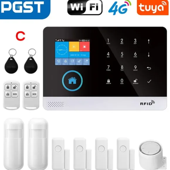 Smart Alarm System, Multi-Channel Alerts, Nem Installation,C, EU-stik