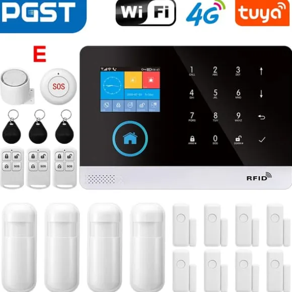 Smart Alarm System, Multi-Channel Alerts, Nem Installation,E, EU-stik