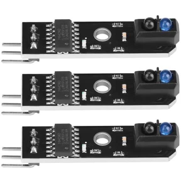 Smart Car Infrared Reflection Tracking Sensor Module - 3st (svart/vit linjedetektion, 1-kanal)