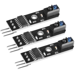 Smart Car Infrared Reflection Tracking Sensor Module - 3st (svart/vit linjedetektion, 1-kanal)