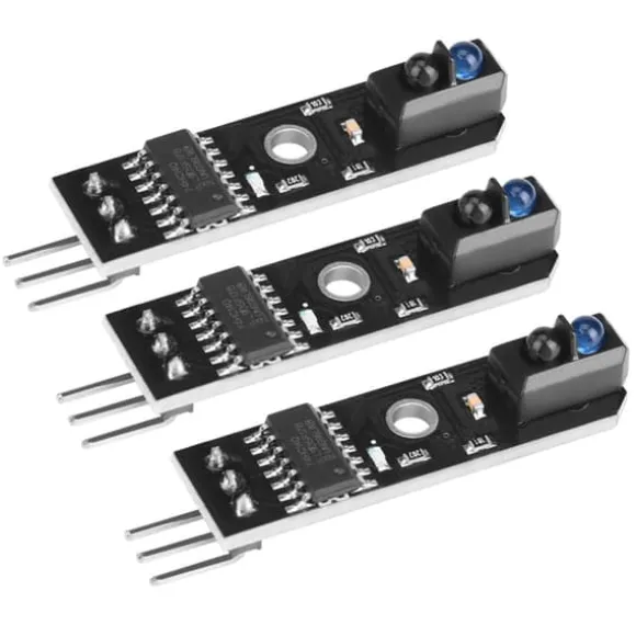 Smart Car Infrared Reflection Tracking Sensor Module - 3st (svart/vit linjedetektion, 1-kanal)