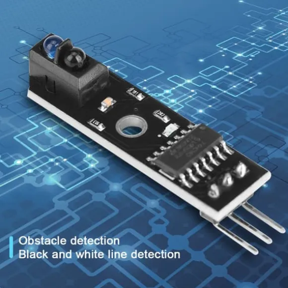 Smart Car Infrared Reflection Tracking Sensor Module - 3st (svart/vit linjedetektion, 1-kanal)