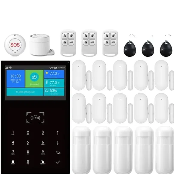 Smart Home Alarm System, App Kontrol, 99 Zone Support,4G-F, EU stik