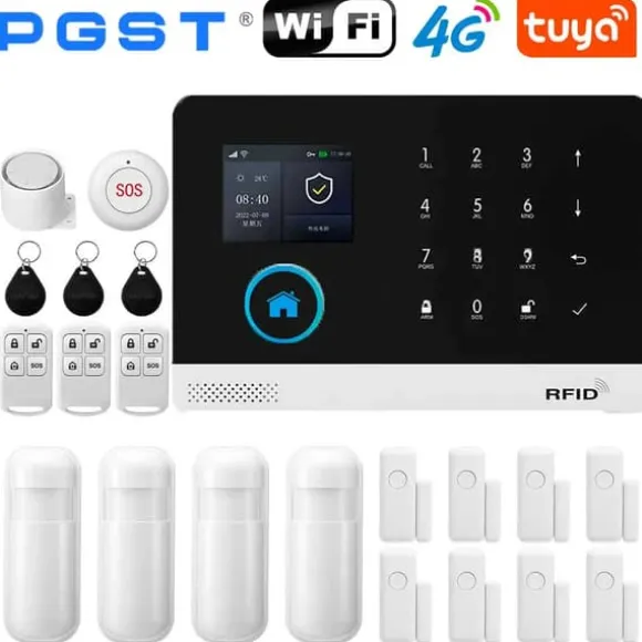 Smart Home Alarm System, Trådløs Kontrol, Multi-Sensor Understøttelse,4G-E-EU