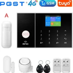 Smart Home Alarm System, WiFi & 4G Forbindelse, Bevægelsesdetektion,EU-stik, A