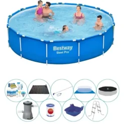 Smart Pool Deal - Bestway Steel Pro Rektangulær 396x84 cm