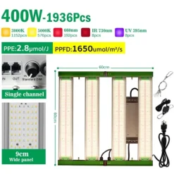 SMD3030 LED Vækstlys, Fuldt Spektrum, Dæmpbart,Enkelt Kanal