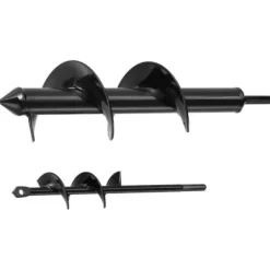 Sneglebor-sæt, 40x220 mm & 80x300 mm, Sort, Stål