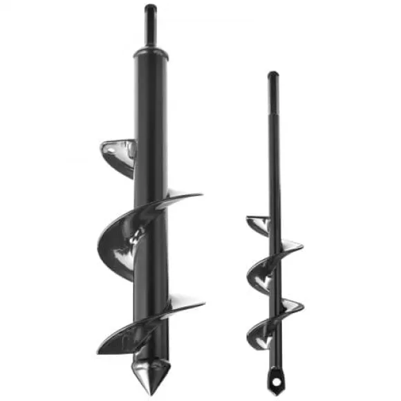 Sneglebor-sæt, 40x220 mm & 80x300 mm, Sort, Stål