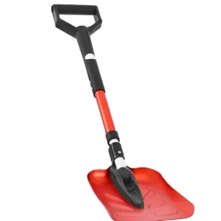 Sneskovl til indkørsel - Foldbar model - D-formet håndtag - Justerbart skaft 91-102 cm - Bladbredde 22 cm - Letvægts aluminiumslegering