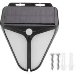 Solar Alarm Lampe Vandtæt Menneskekrops Induktionslys til Udendørs Have Gård Lagerhegn