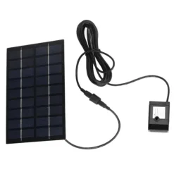 Solar dampumpesæt med anti-tilstopningsnet - nem montering, 9V 1,8W, til udsmykning af havepool