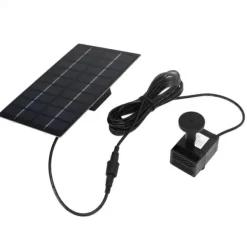 Solar dampumpesæt med anti-tilstopningsnet - nem montering, 9V 1,8W, til udsmykning af havepool