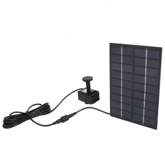 Solar dampumpesæt med anti-tilstopningsnet - nem montering, 9V 1,8W, til udsmykning af havepool