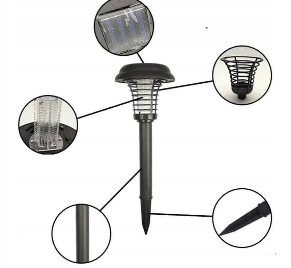 SOLAR LAMPE INSEKTICIDMIDDEL 2-i-1 TIL MYG OG FLUGER DEKORATIV UV NoBzzz