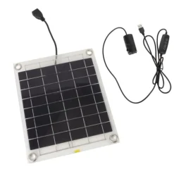 Solar vandpumpesæt med 10W dobbeltsidet monokrystallinsk silicium solpanel - 5V 3W lavstøjspumpe
