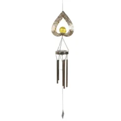 Solar Wind Chime Lys dekorativ udendørs terrasselampe jern kunst gave