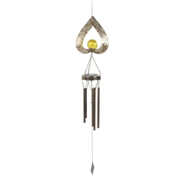 Solar Wind Chime Lys dekorativ udendørs terrasselampe jern kunst gave