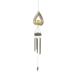 Solar Wind Chime Lys dekorativ udendørs terrasselampe jern kunst gave