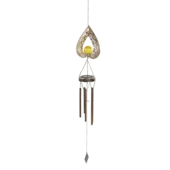 Solar Wind Chime Lys dekorativ udendørs terrasselampe jern kunst gave