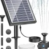 Solart fountain, 5V/2.5W solpanel, 170L/t pumpeflowrate,5V 2.5W 170L h
