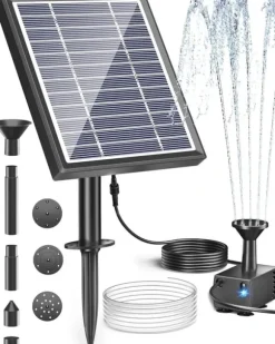 Solart fountain, 5V/2.5W solpanel, 170L/t pumpeflowrate,5V 2.5W 170L h