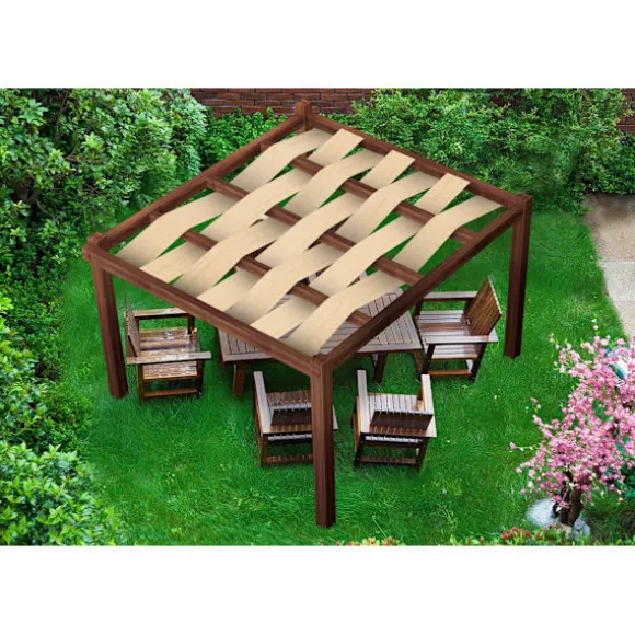 Solbeskyttelsesliste til pavillon HDPE 0,4x5 Grå