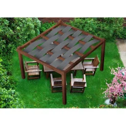 Solbeskyttelsesliste til pavillon HDPE 0,4x5 Grå