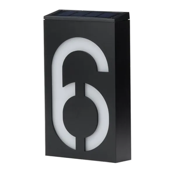 Solcelledrevet husnummerlys 6