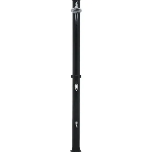 Solcelledrevet udendørsbruser - 40 liter | Farve: Sort | Størrelse: 220 cm