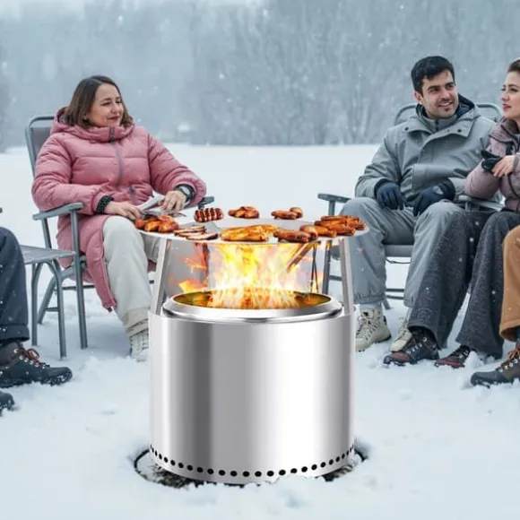 Solo-komfur Yukon 685,8 mm, Bålpladsvarmeafviser, rustfrit stål