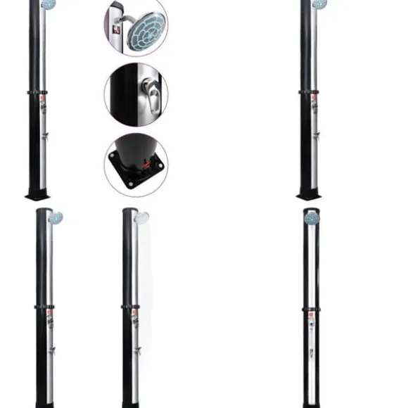 Solopvarmet udendørsbruser med brusehoved og hane 40 l - Solopvarmet Bruser - Solopvarmede Brusere - Home & Living