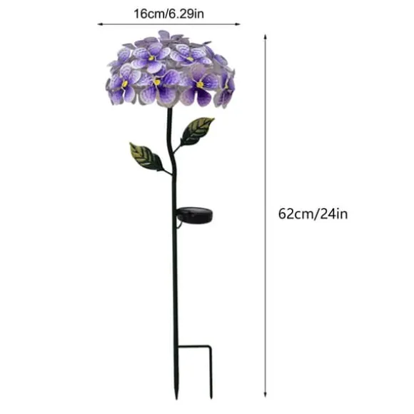 Solsimulering Hortensia Lys Terrasse Græsplæne Dekorative Lys Havelys