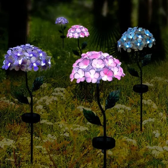Solsimulering Hortensia Lys Terrasse Græsplæne Dekorative Lys Havelys