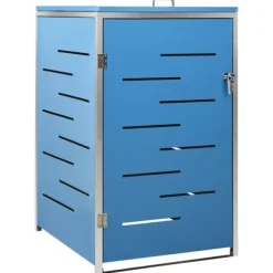 Sopkärlsskjul i rostfritt stål - Robust och vädertålig design | Storlek: 69x77,5x112,5 cm