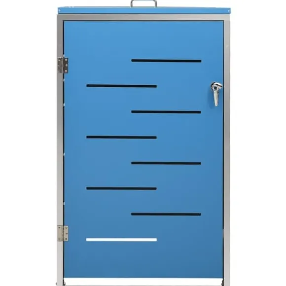 Sopkärlsskjul i rostfritt stål - Robust och vädertålig design | Storlek: 69x77,5x112,5 cm