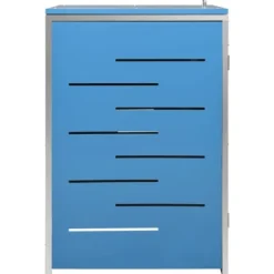 Sopkärlsskjul i rostfritt stål - Robust och vädertålig design | Storlek: 69x77,5x112,5 cm