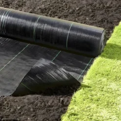 Sort agrotekstil til ukrudt, mulching, 3,2x100m, 70g pløkker