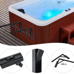 Spa cover-løfter - Hot Tub Cover Lifter / Spa Cover Roller - Universal pasform til flere størrelser og former - Fritstående - 2-pak - Rosa