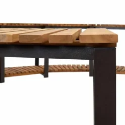 Spaomkrans i massivt akacietræ - Elegant tilbehør til spabad | Størrelse: 273x53 cm | Farve: Naturlig træfinish