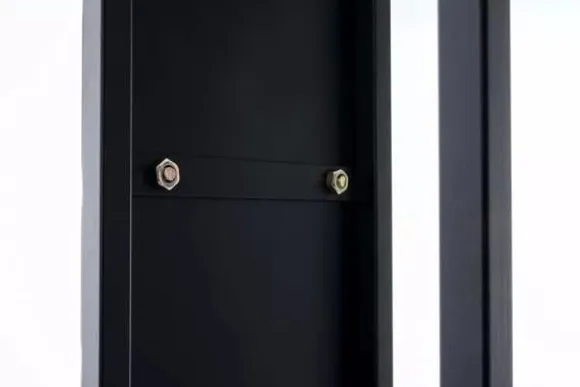 Spark Firewood Rack - Black Matt Metal, 25x25x100 cm