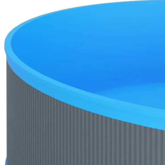 Splasher-pool i stål med PVC-dug - Let at sætte op | Størrelse: 350x90 cm | Farve: Grå
