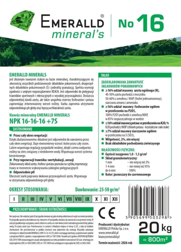 Spring Mineral Complex Gødning Emerald Minerals nr. 16 NPK 20 kg